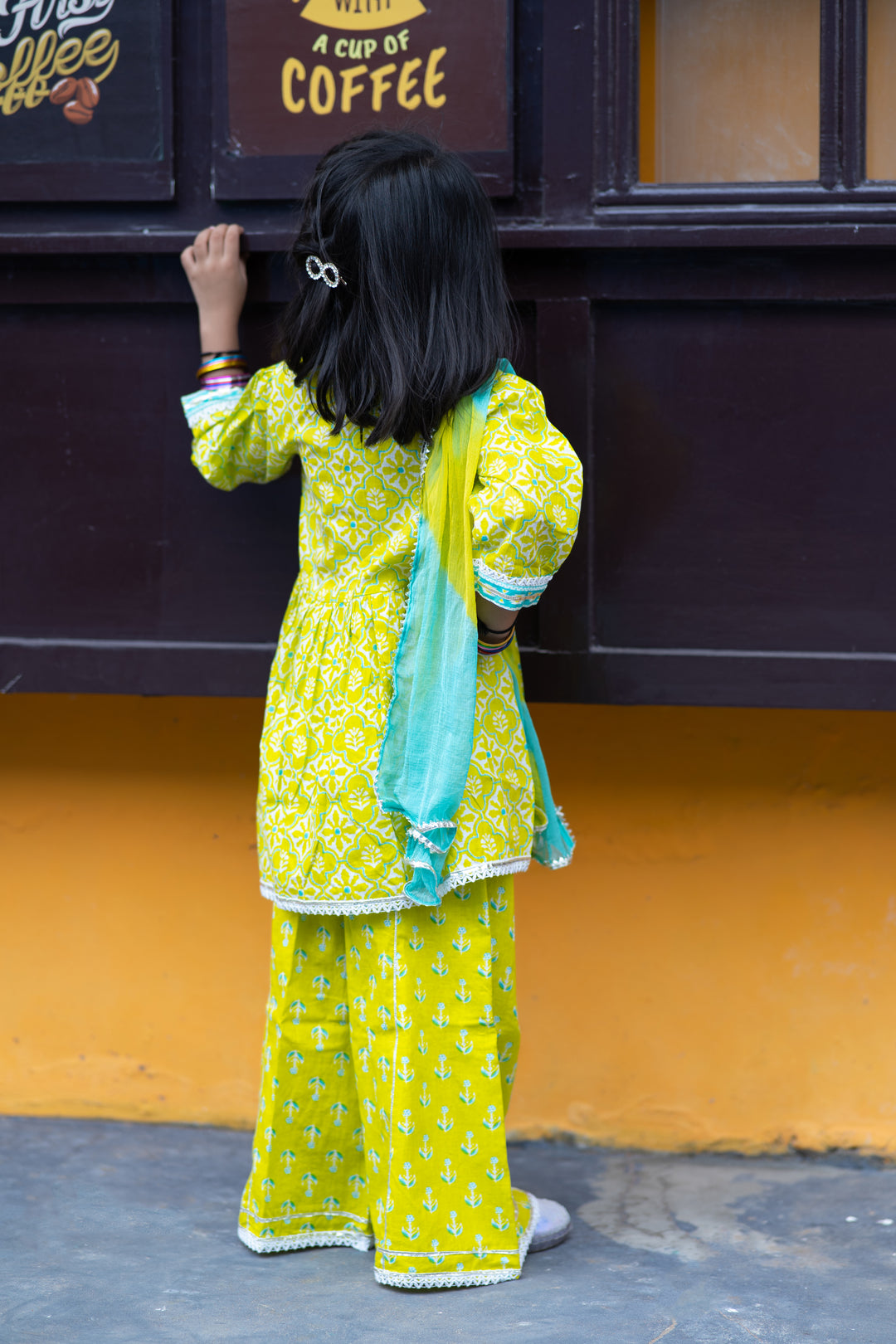 Lime Green Palazzo Set