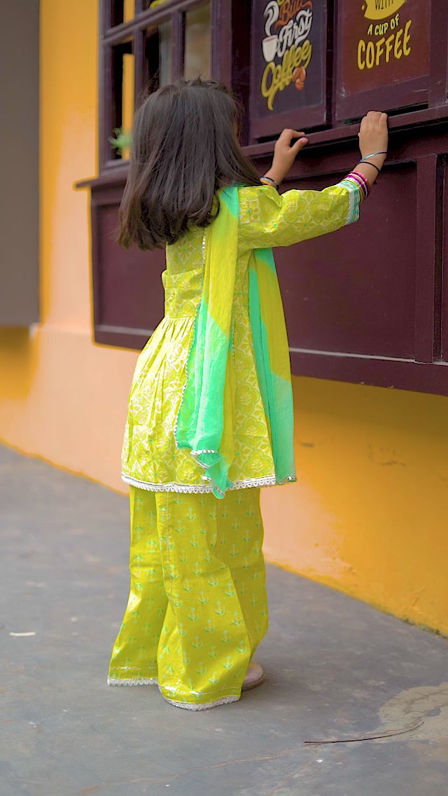 Lime Green Palazzo Set